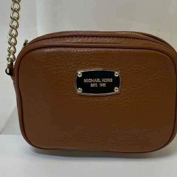Michael Kors MK Camera Snapshot Brown Crossbody Bag Purse - Picture 1 of 10
